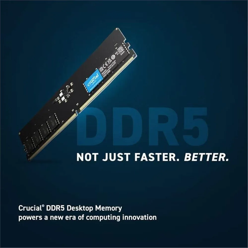 رم کامپیوتر DDR5 تک کاناله 5600 مگاهرتز کروشیال ظرفیت 16 گیگابایت