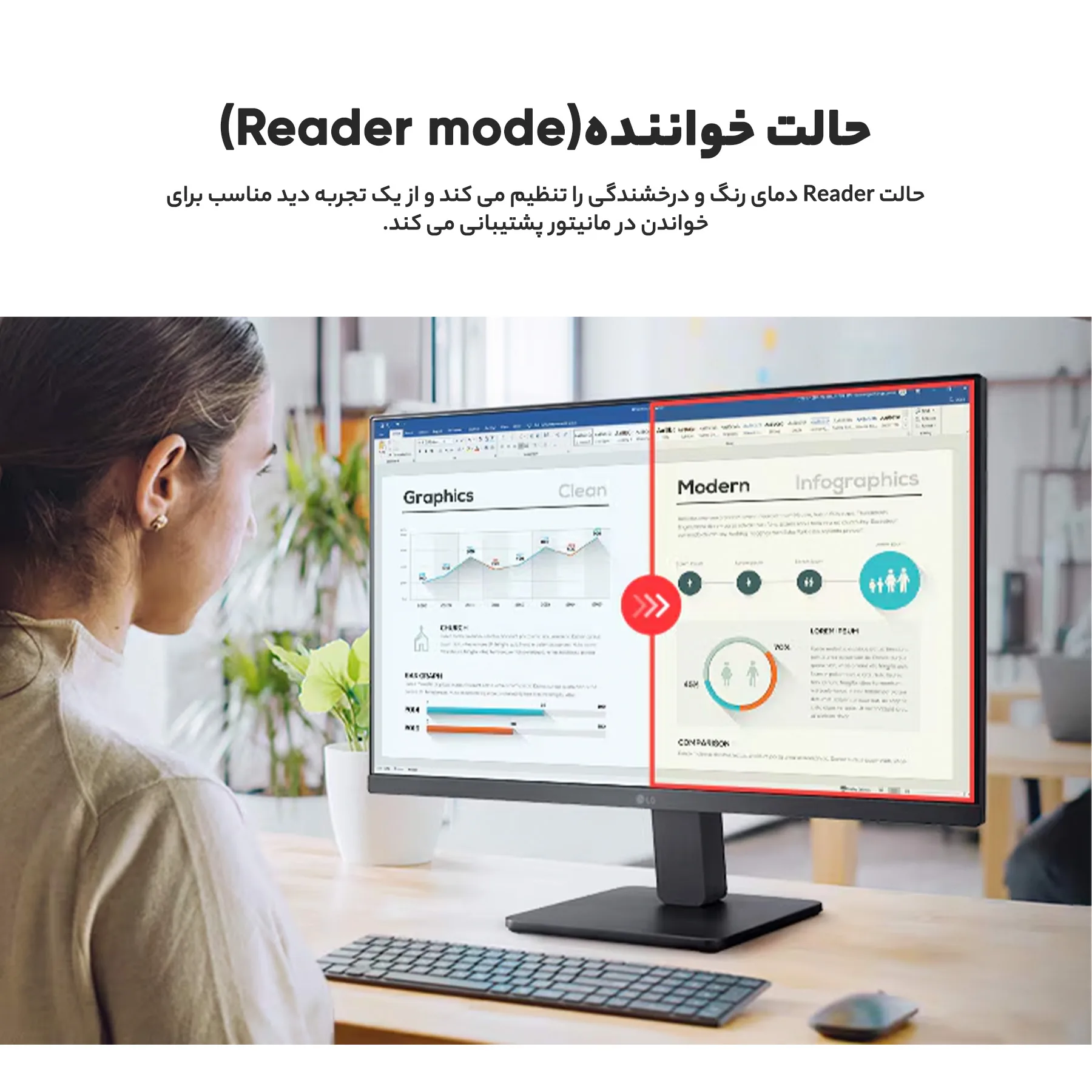 مانیتور 21.45 اینچ ال جی مدل 22MR410-B